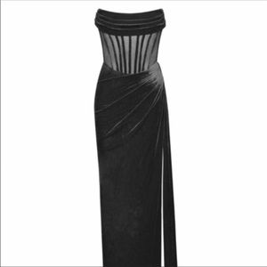 Brand new velvet black corset dress